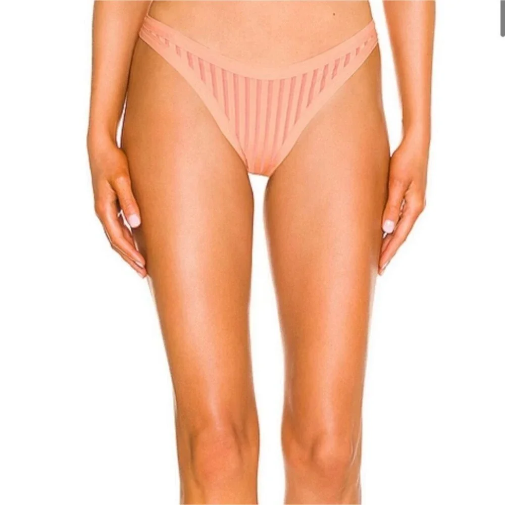 L*Space Foley Bitsy Ribbed Swimsuit Bottom Size XS Orange New